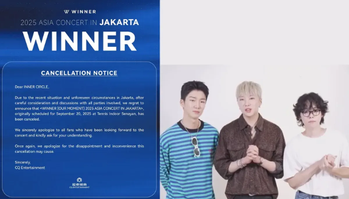 Mendadak batal! Konser WINNER di Jakarta tinggal seminggu lagi. Mengapa dibatalkan Bagaimana prosedur refundnya Cari tahu jawabannya di artikel ini. (Sumber: Instagram/@cq.entertainment, @winnercity)