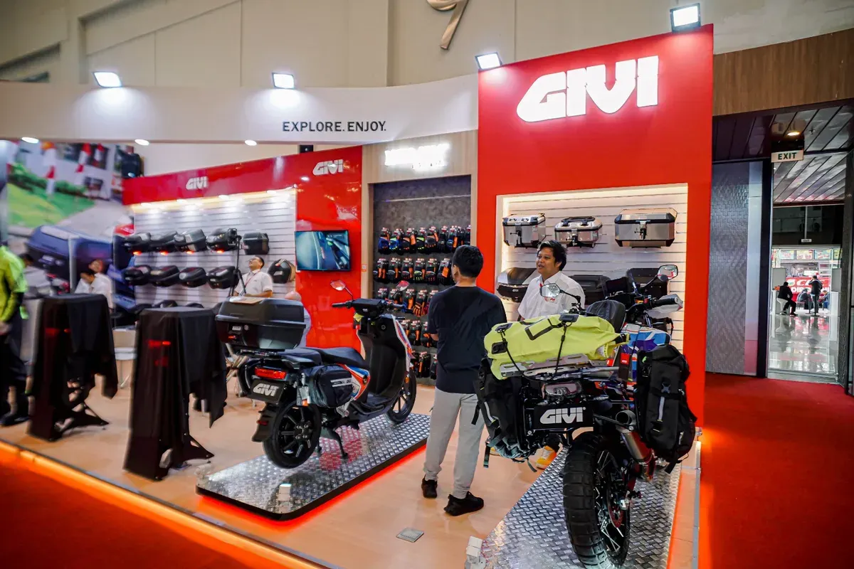 PT GIVI Indonesia siap meramaikan Indonesia Motorcycle Show (IMOS) 2025 dengan peluncuran produk aksesoris motor terbaru. (Sumber: Dok. GIVI Indonesia)