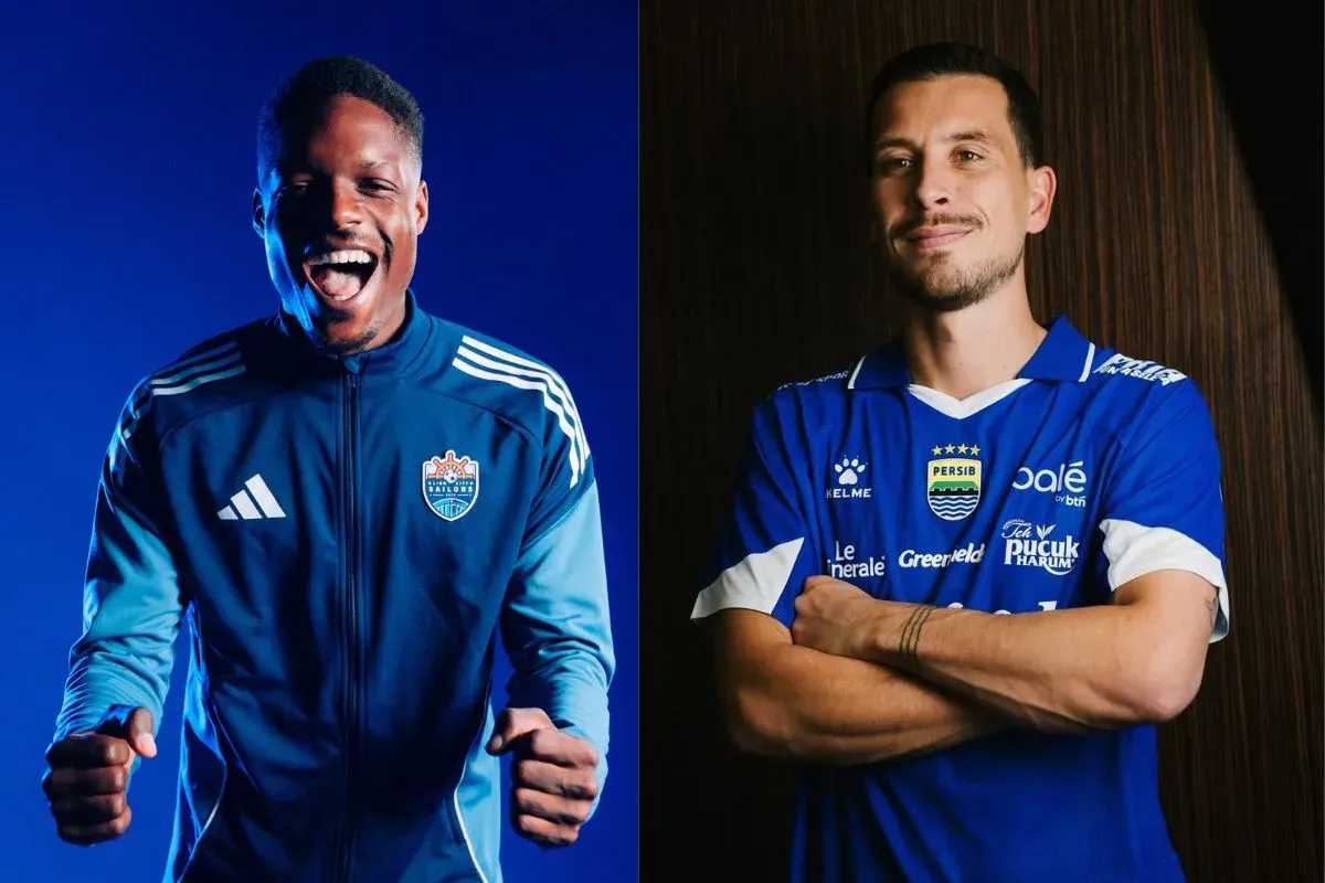 Thom Haye dan Tsiy Ndenge (Sumber: Canva Edit/Persib dan Lion City Sailors)