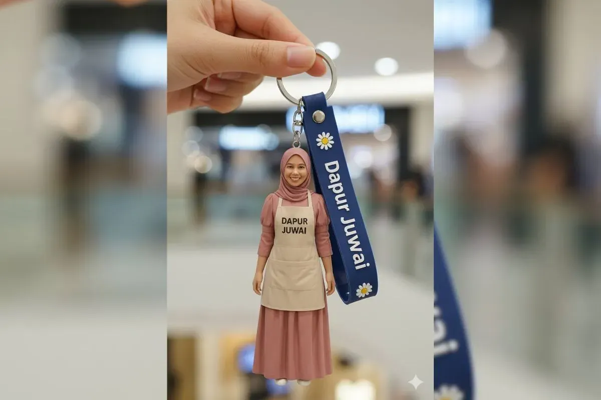 Cara bikin foto miniatur gantungan kunci viral dengan Gemini AI (Sumber: Instagram/@dapurjuwai)