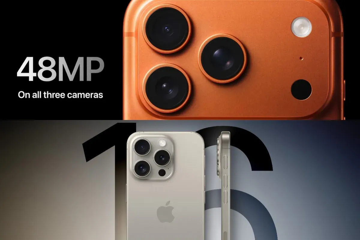Ilustrasi perbandingan iPhone 17 Pro Max dan iPhone 16 Pro Max. (Sumber: Apple)