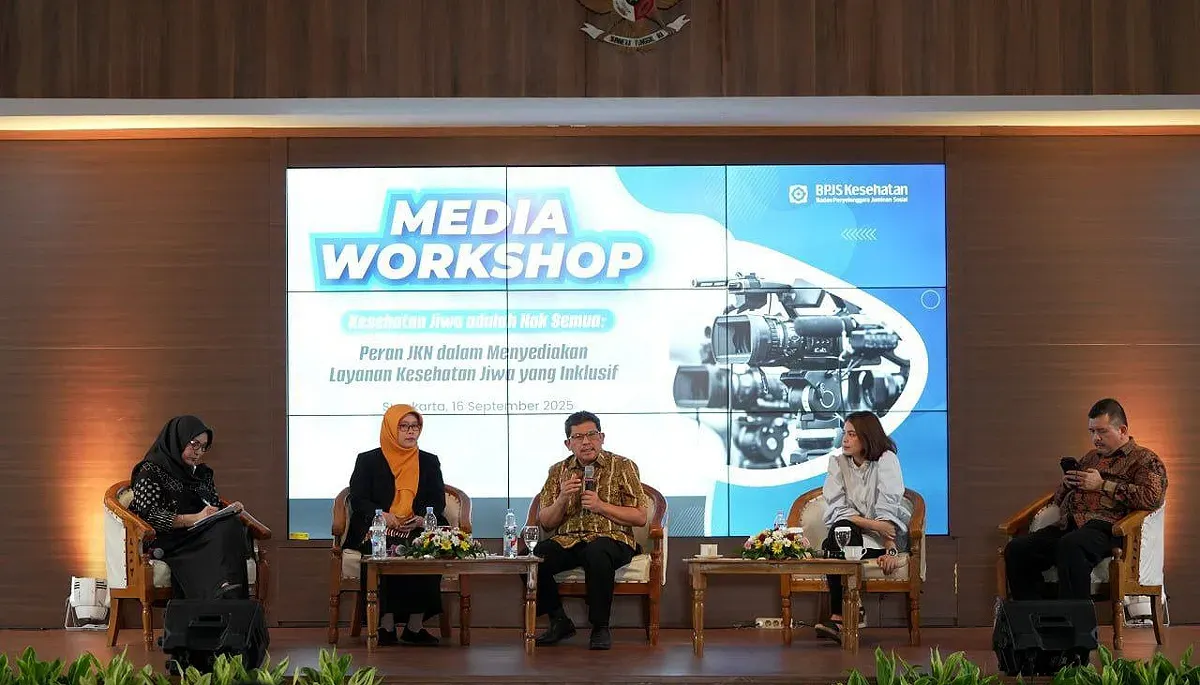 Media Workshop bertema “Layanan Kesehatan Jiwa Hak Seluruh Peserta” yang digelar di Surakarta, Selasa, 16 September 2025. (Sumber: Humas BPJS Kesehatan)