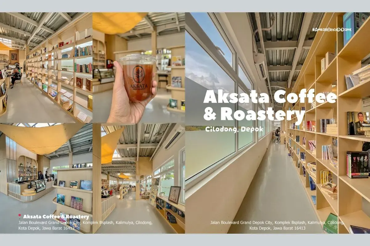 Aksata Coffee & Roastery Depok (Sumber: Instagram/@amberrtrixx & aksata.coffee)