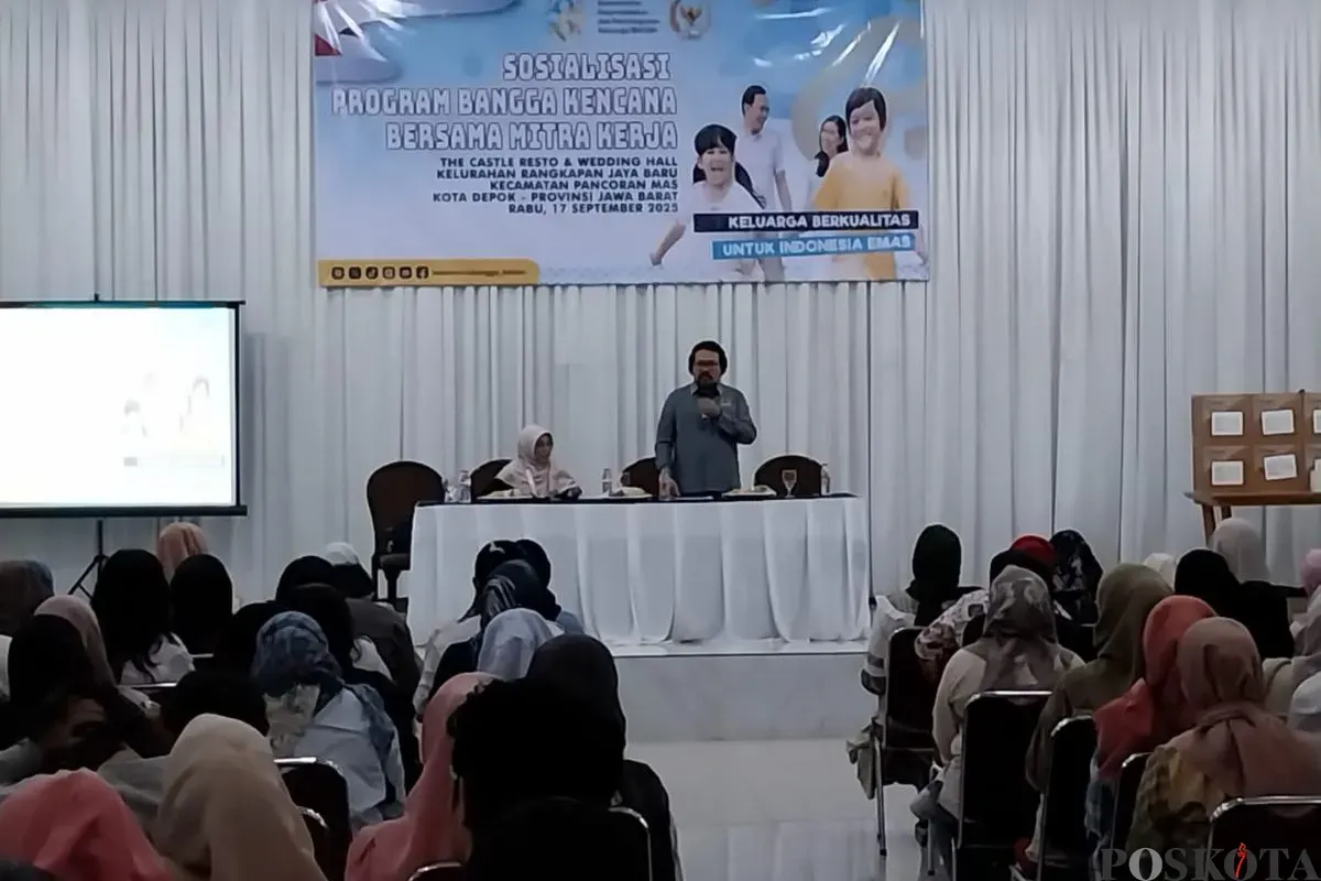 Sosialisasi program Bangga Kencana di Kelurahan Rangkapan Jaya Baru, Keceamatan Pancoran Mas, Kota Depok, Rabu, 17 September 2025. (Sumber: Poskota/Angga Pahlevi)