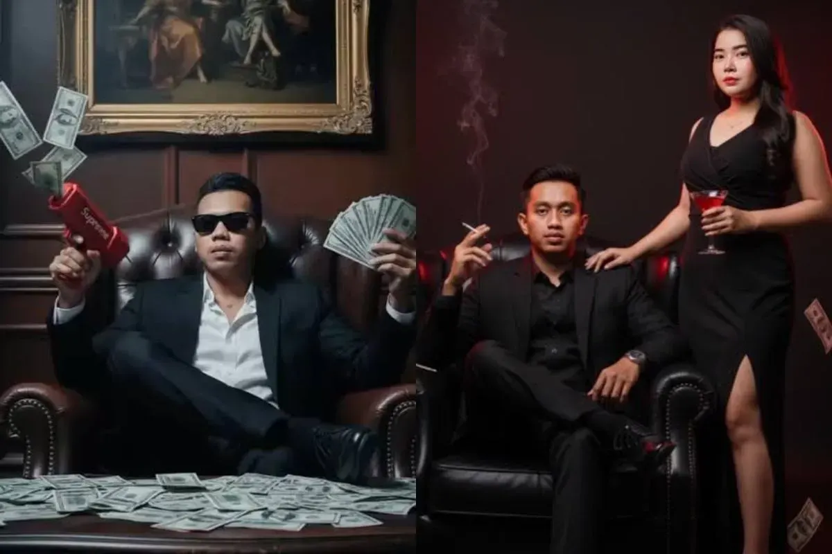 Prompt edit foto AI ala mafia, cek di sini. (Sumber: TikTok)