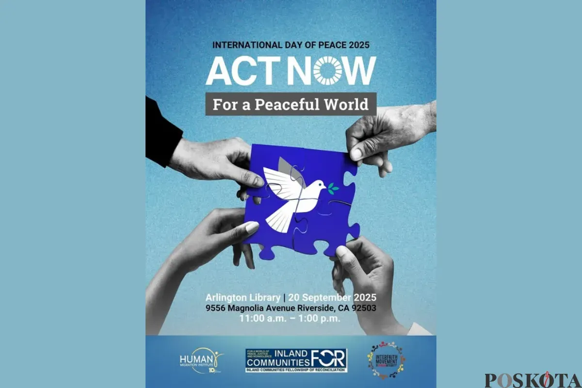 Hari Perdamaian Internasional Diperingati Tanggal 21 September, Simak Sejarah dan Tema 2025 (Sumber: Facebook/Human Migration Institute/Edited Muhammad Ibrahim)