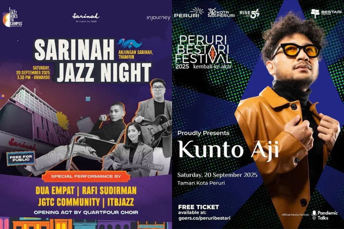 Daftar event Jakarta 20-21 September 2025. (Sumber: kolase Instagram)