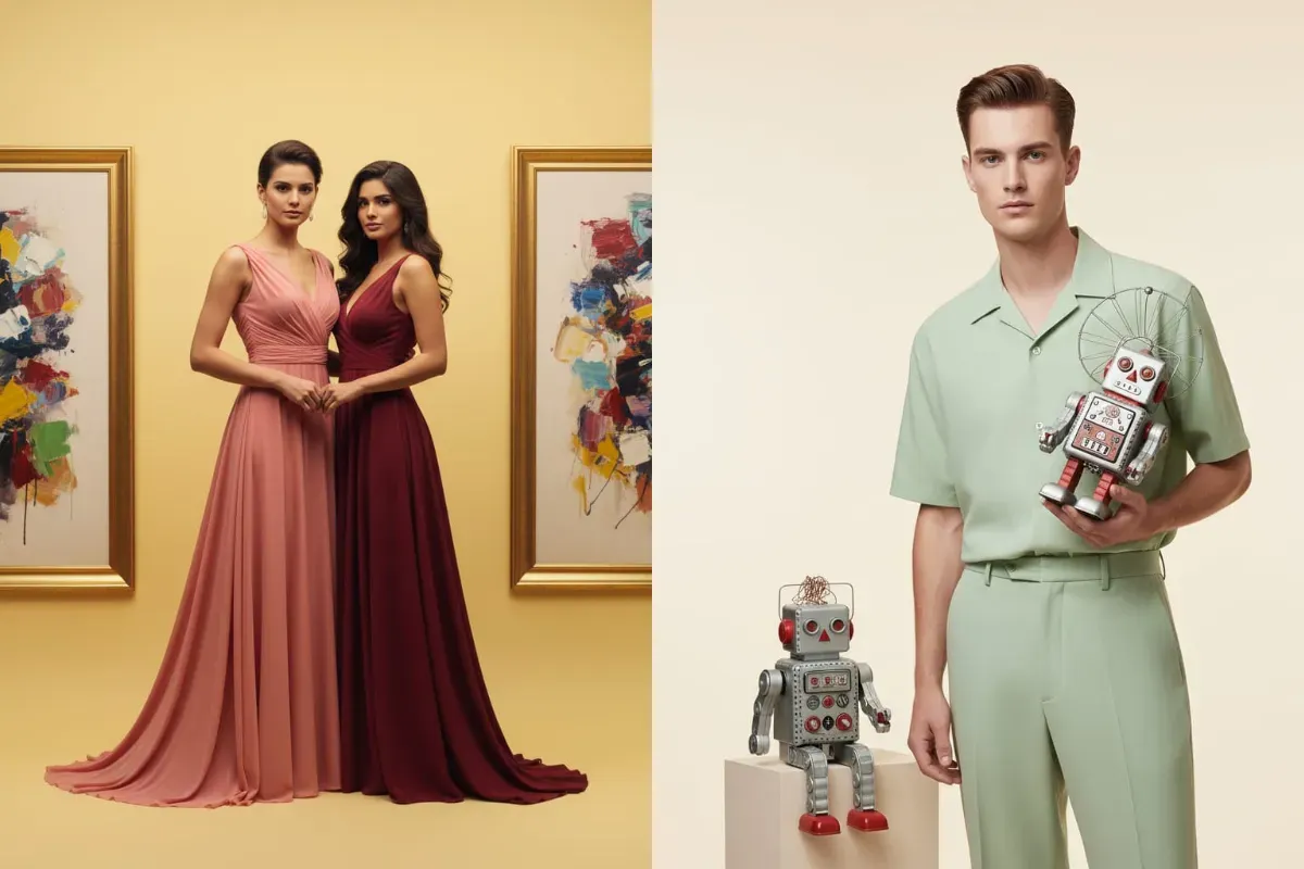 Ilustrasi foto buatan Gemini AI dengan nuansa elegan dan retro minimalis. (Sumber: Poskota/Gemini AI)