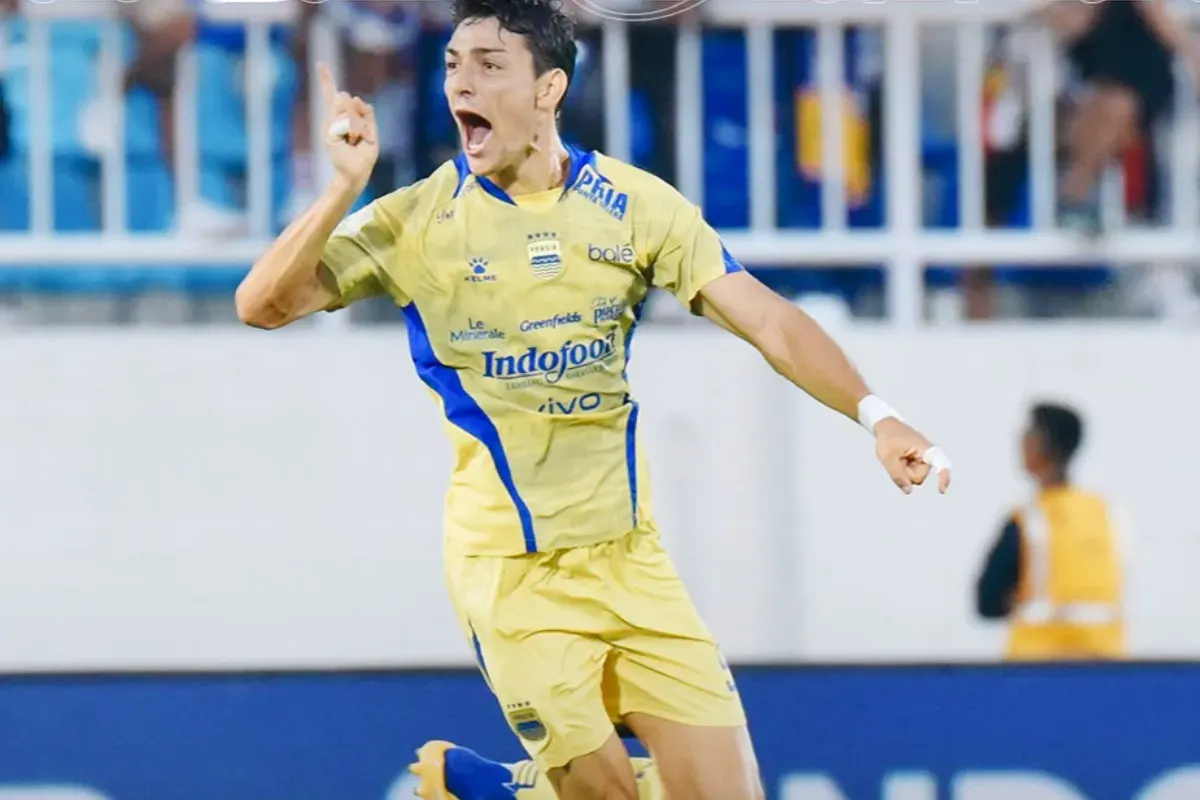 Potret Federico Barba yang mencetak gol penyelamat bagi Persib Bandung. (Sumber: Persib)