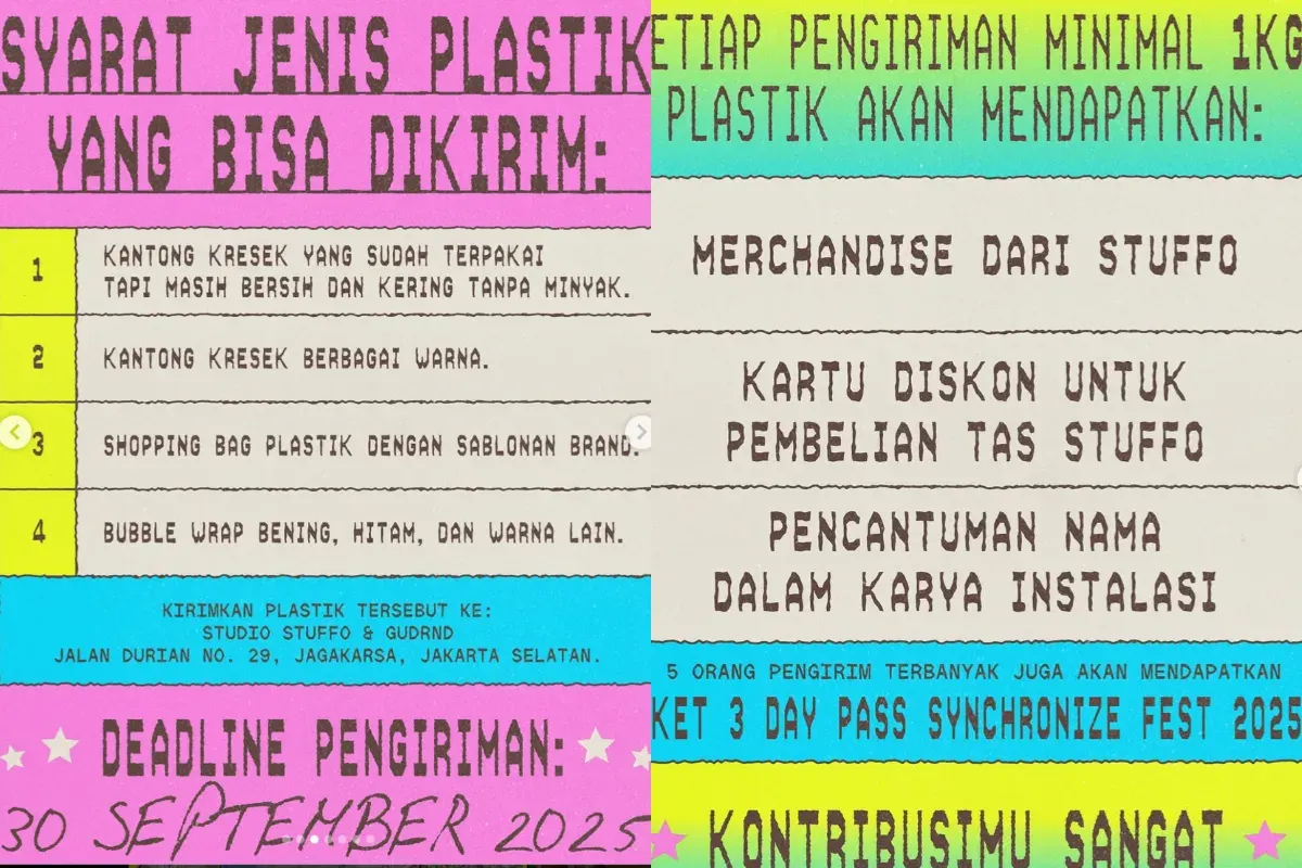 Ilustrasi cara mendapatkan tiket Synchronize Fest 2025 gratis. (Sumber: Instagram/@synchornizefest)