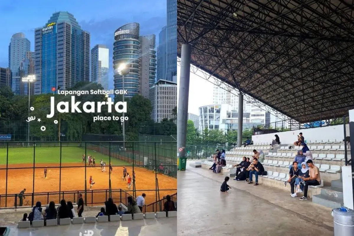 Rute ke lapangan softball, GBK. (Sumber: kolase Instagram)