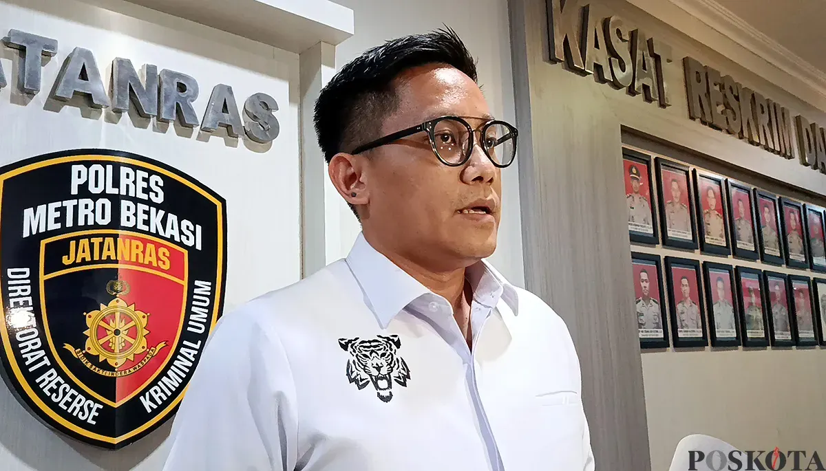 Kasat Reskrim Polres Metro Bekasi, AKBP Agta Bhuwana Putra. (Sumber: POSKOTA | Foto: Nurpini Aulia Rapika)