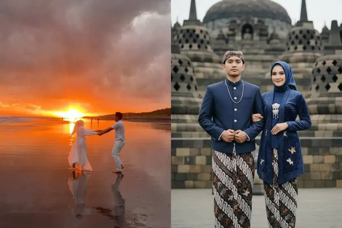 Simak di sini contoh prompt gemini AI foto prewedding di Jogja. (Sumber: TikTok)