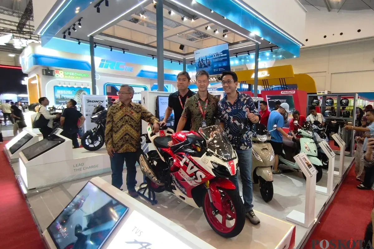 TVS hadir di IMOS 2025 dengan menawarkan beragam promo spesial. (Sumber: Poskota/Erwan Hartawan)