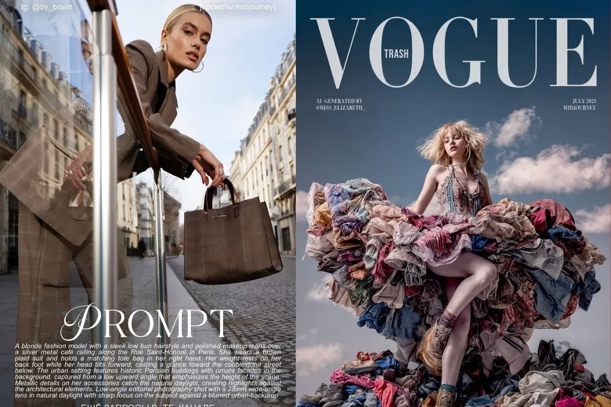 Transformasi instan: hasil edit foto ala majalah fashion menggunakan Google Gemini AI yang viral di media sosial. (Sumber: Dok/Gemini AI)