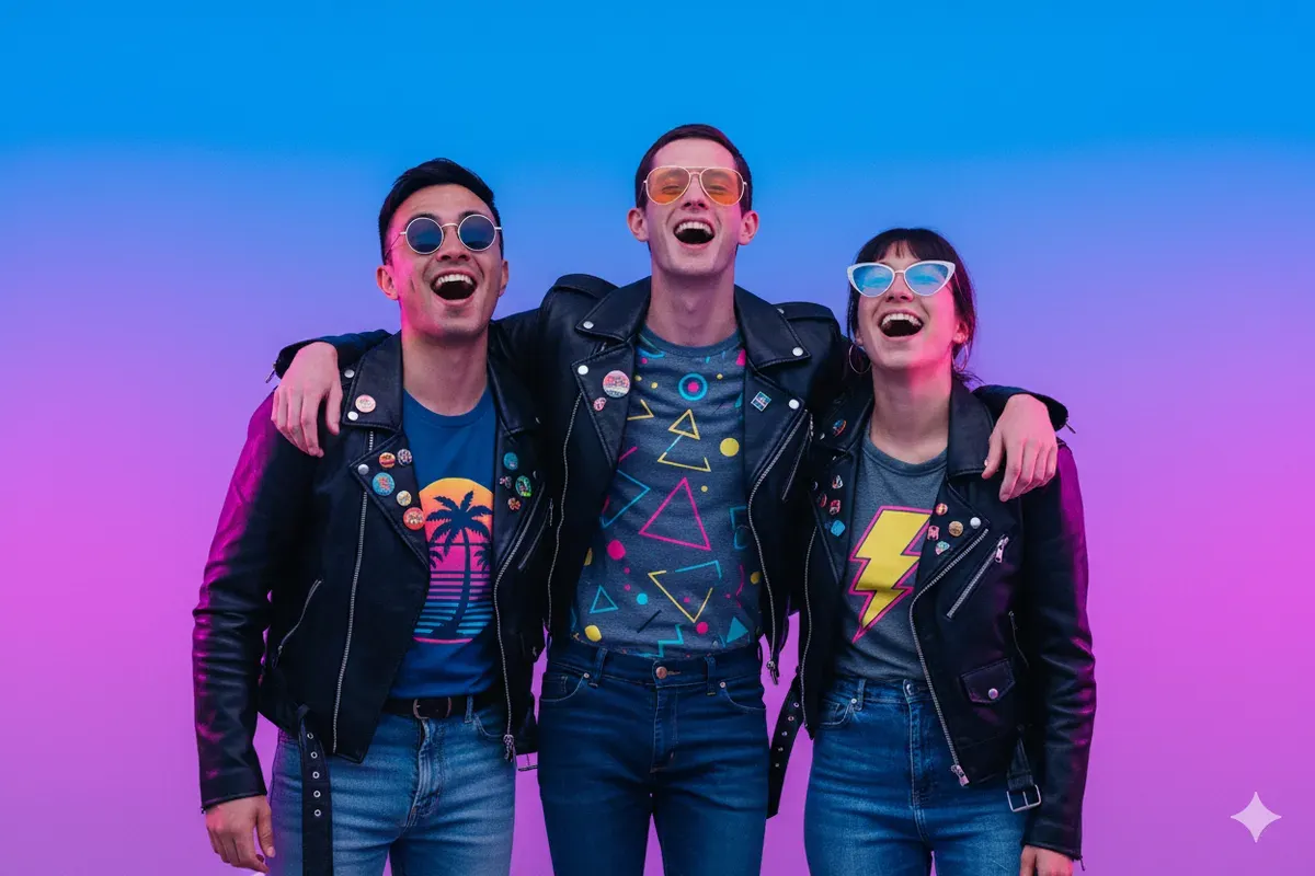Hasil edit prompt Gemini AI foto studio bareng teman untuk album kenangan. (Sumber: Freepik)