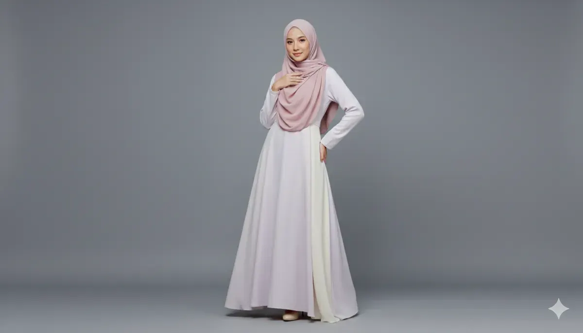 Kehadiran Gemini AI besutan Google kini mampu menyulap foto hijab di studio dan lift menjadi karya bak hasil pemotretan majalah. (Sumber: Freepik/tirachardz)