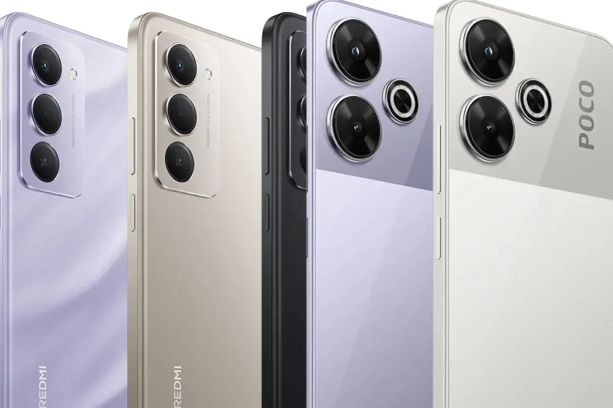 Ilustrasi perbandingan ponsel Redmi 15 vs Poco M6. (Sumber: Xiaomi)