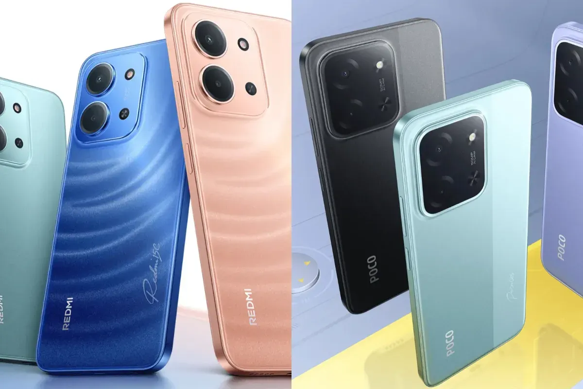 Ilustrasi perbandingan ponsel Redmi 15 C dan Poco C85. (Sumber: Xiaomi)