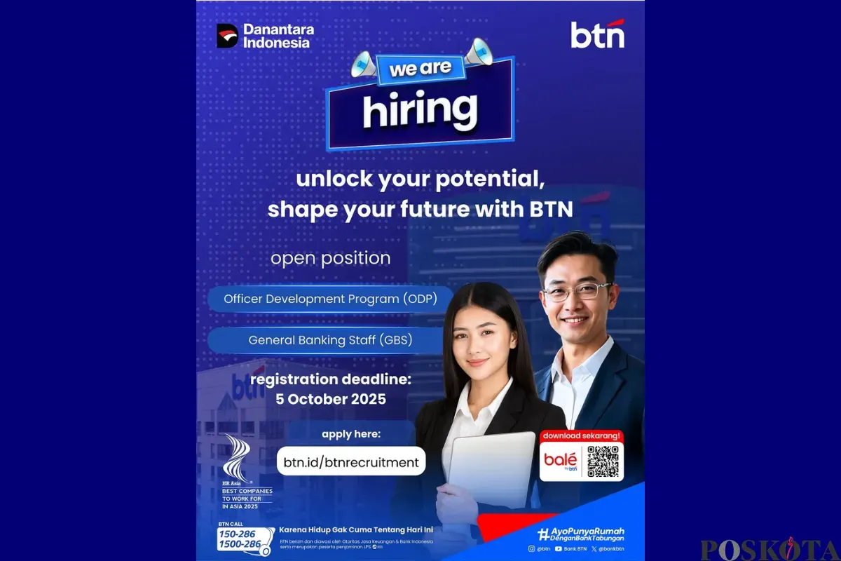 Rekrutmen BTN 2025 Buka Banyak Posisi untuk Lulusan S1 Semua Jurusan (Sumber: Instagram/homeofbtners)
