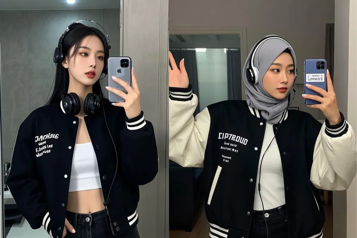 Mirror selfie estetik dengan nuansa street wear menggunakan Gemini AI (Sumber: Dok/Gemini AI)