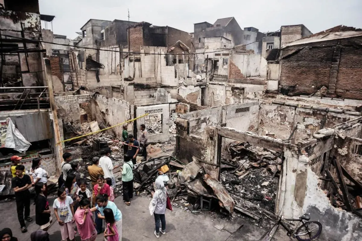 Lokasi kebakaran Tamansari, Jakarta Barat. (Sumber: Poskota/Bilal Nugraha)