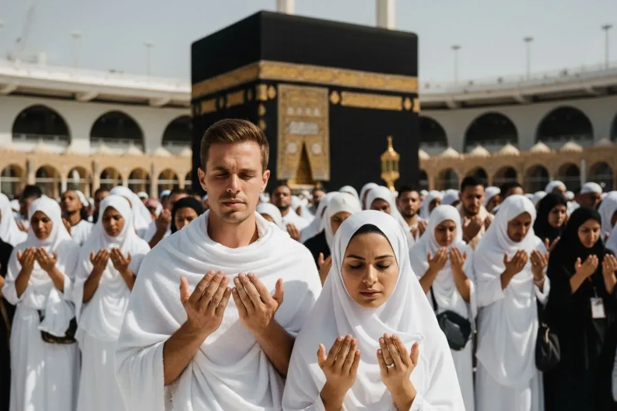 Berikut ini contoh prompt Gemini AI di depan Kabah. (Sumber: Istimewa)
