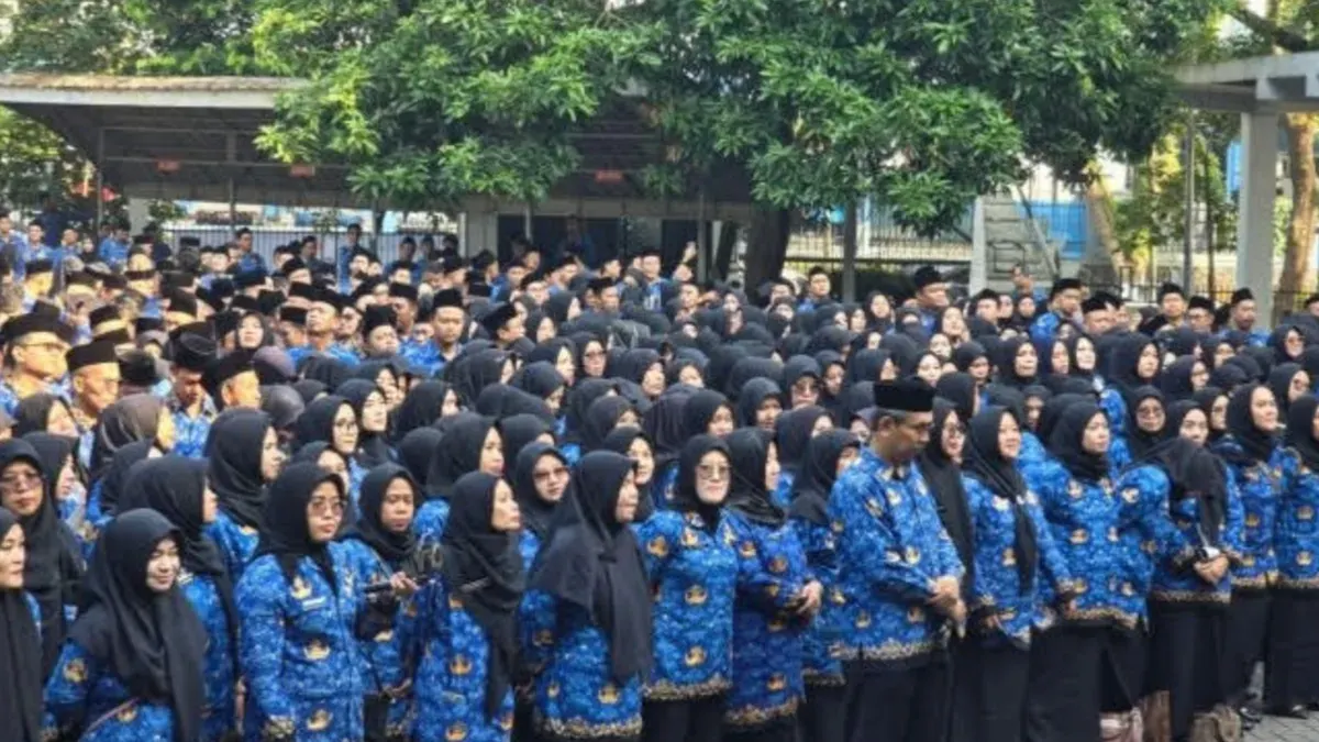 Ribuan PPPK Pandeglang saat mengikuti pelantikan. (Sumber: Istimewa)