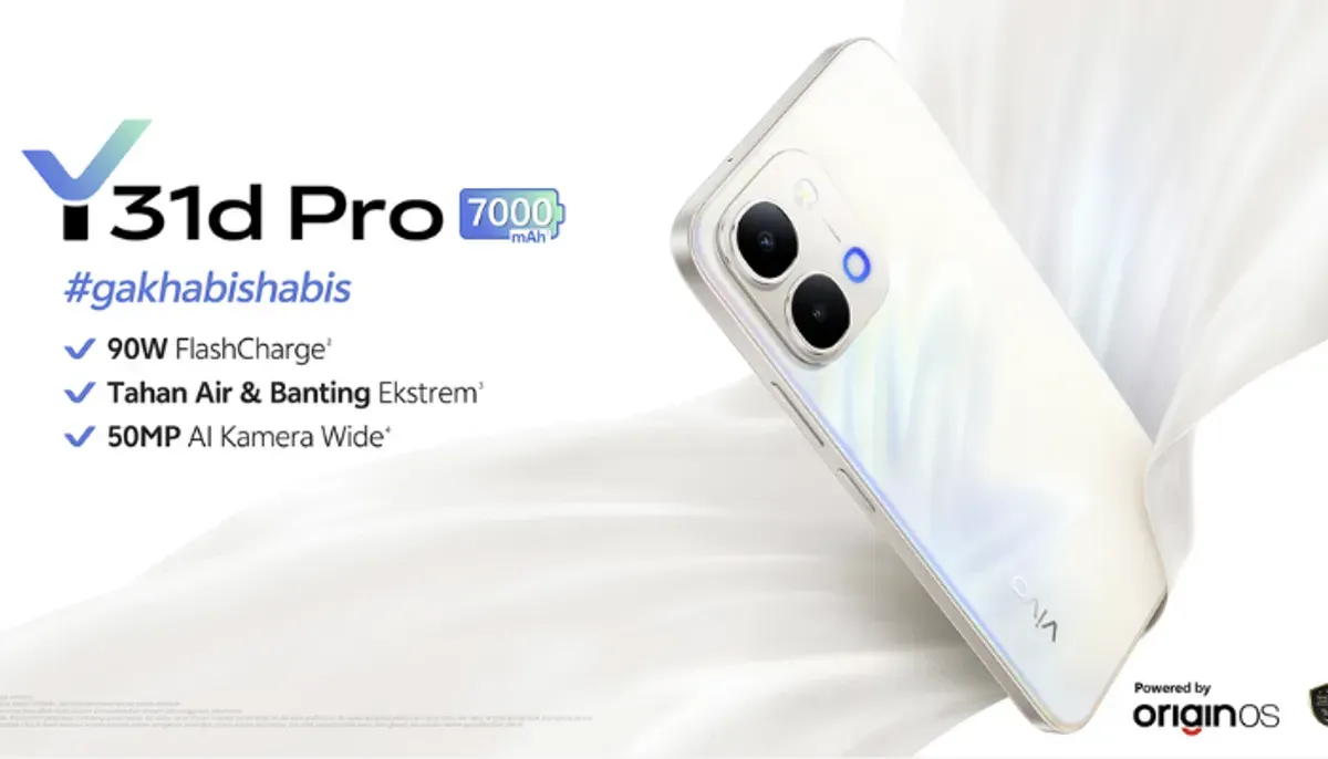 Vivo Y31d Pro meluncur di Indonesia dengan desain premium, layar 120Hz, Snapdragon 685, dan baterai jumbo 7000mAh. (Sumber: vivo.com)