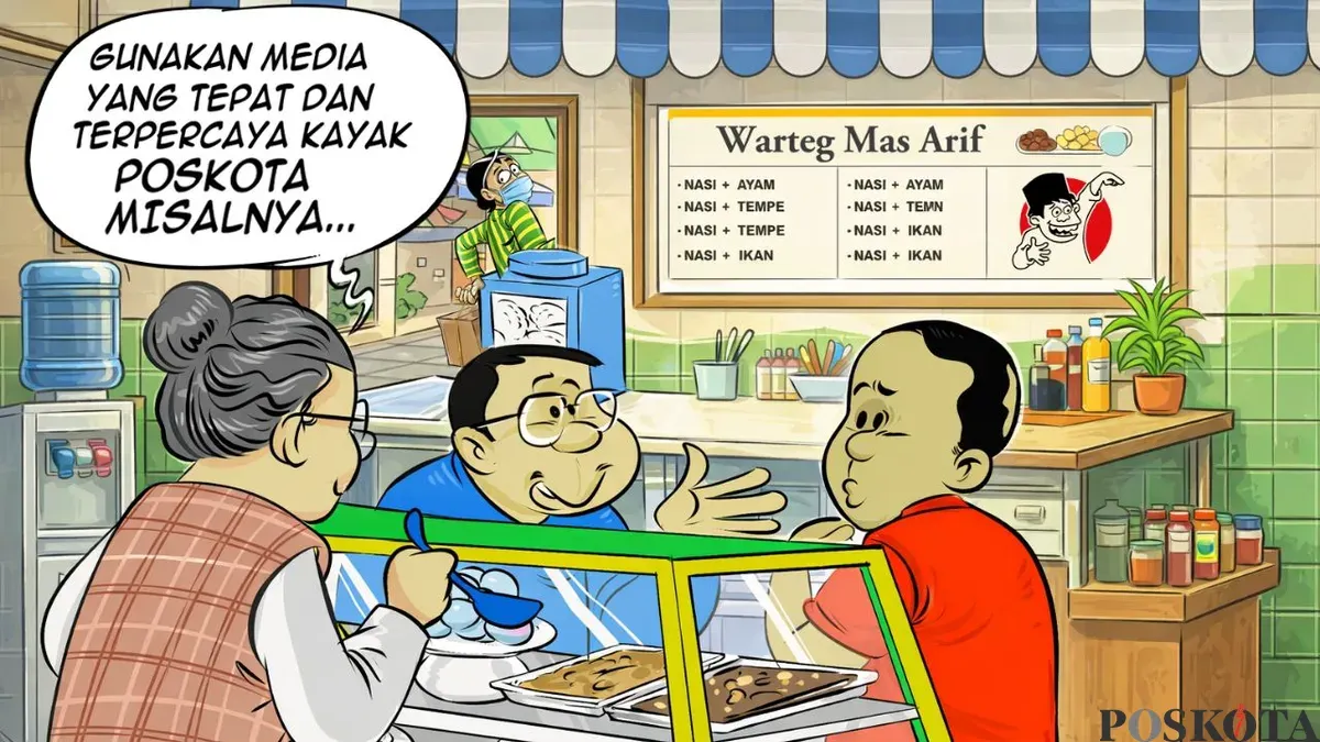 Obrolan warteg hari ini. (Sumber: Poskota/Arif Setiadi)