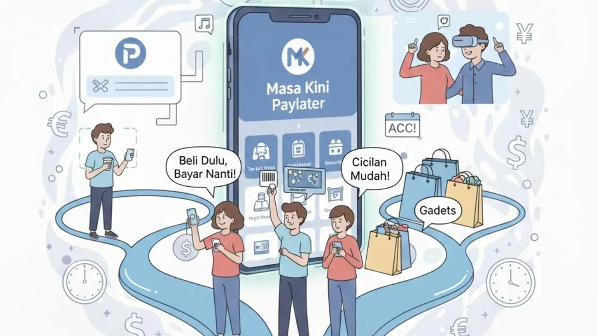 Ilustrasi. Paylater makin digemari anak muda. (Sumber: AI Generated)