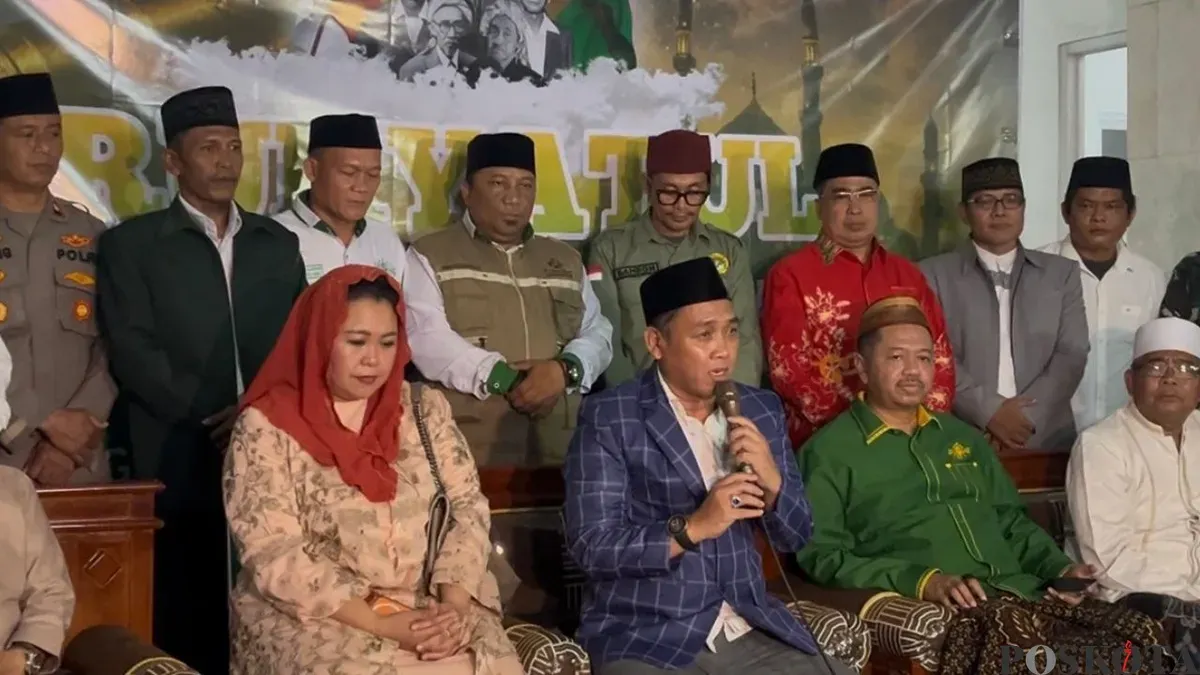 Jumpa pers pemantauan hilal di Masjid KH Hasyim Asy'ari, Cengkareng, Jakarta Barat, Selasa, 17 Februari 2026. (Sumber: Poskota/Pandi Ramedhan)