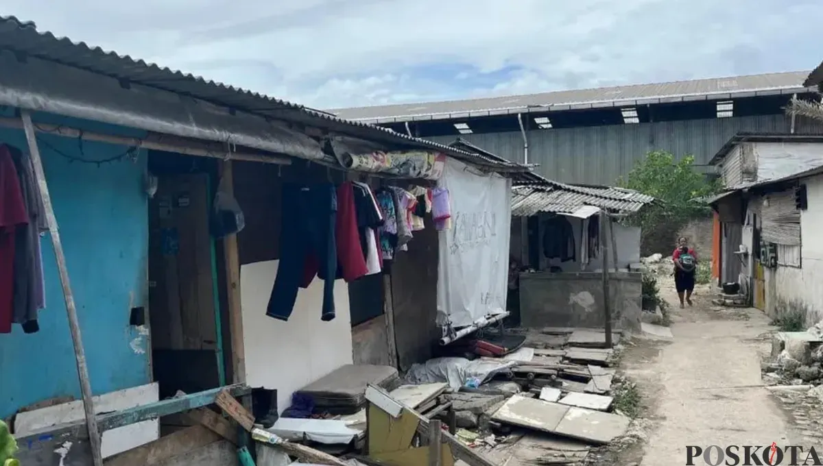 Permukiman Kampung Bilik di Kalideres, Jakarta Barat, yang lahannya akan digunakan untuk membangun makam baru hingga rencana membangun waduk. (Sumber: Poskota/Pandi Ramedhan)