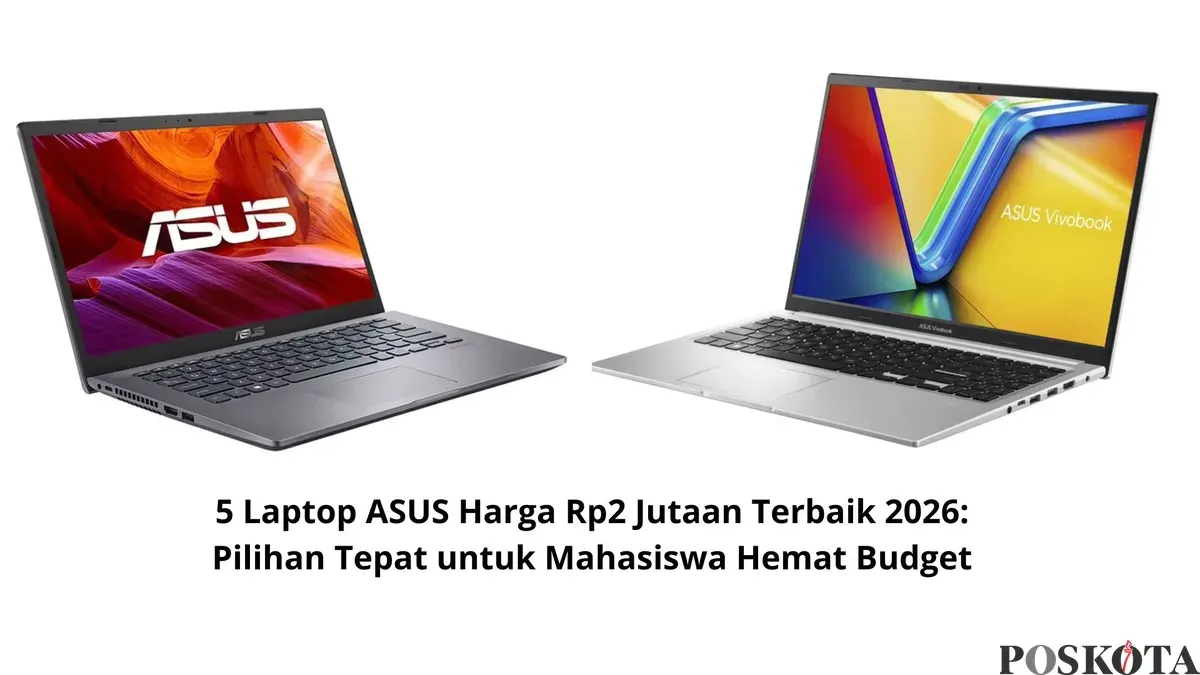 Laptop ASUS kelas entry-level tetap menjadi pilihan populer mahasiswa karena harga terjangkau dan daya tahan yang baik. (Sumber: Poskota/Yusuf Sidiq)