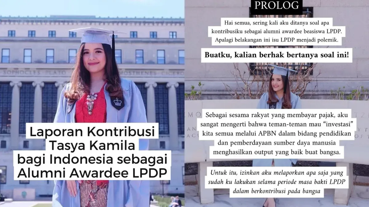 Tasya Kamila buka kontribusi LPDP di tengah kasus viral Dwi Sasetyaningtyas. (Sumber: Instagram/@tasyakamila)