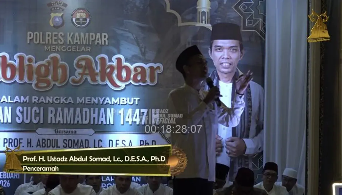 Melalui ceramahnya, Ustadz Abdul Somad menjelaskan hakikat dan makna puasa yang melibatkan hati, pikiran, dan perilaku agar umat Islam meraih derajat takwa secara sempurna. (Sumber: YouTube/Ustadz Abdul Somad Official)