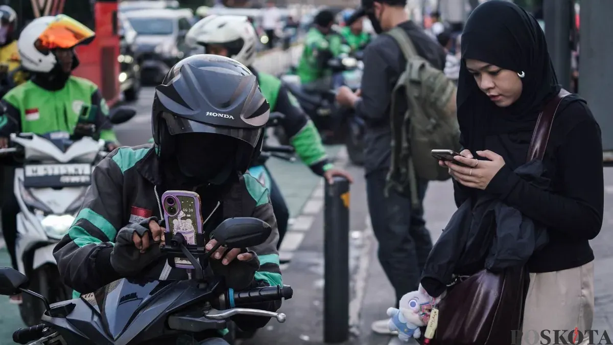 Menaker pastikan ojol dapat pencairan THR 2026. (Sumber: Poskota/Bilal Nugraha Ginanjar)