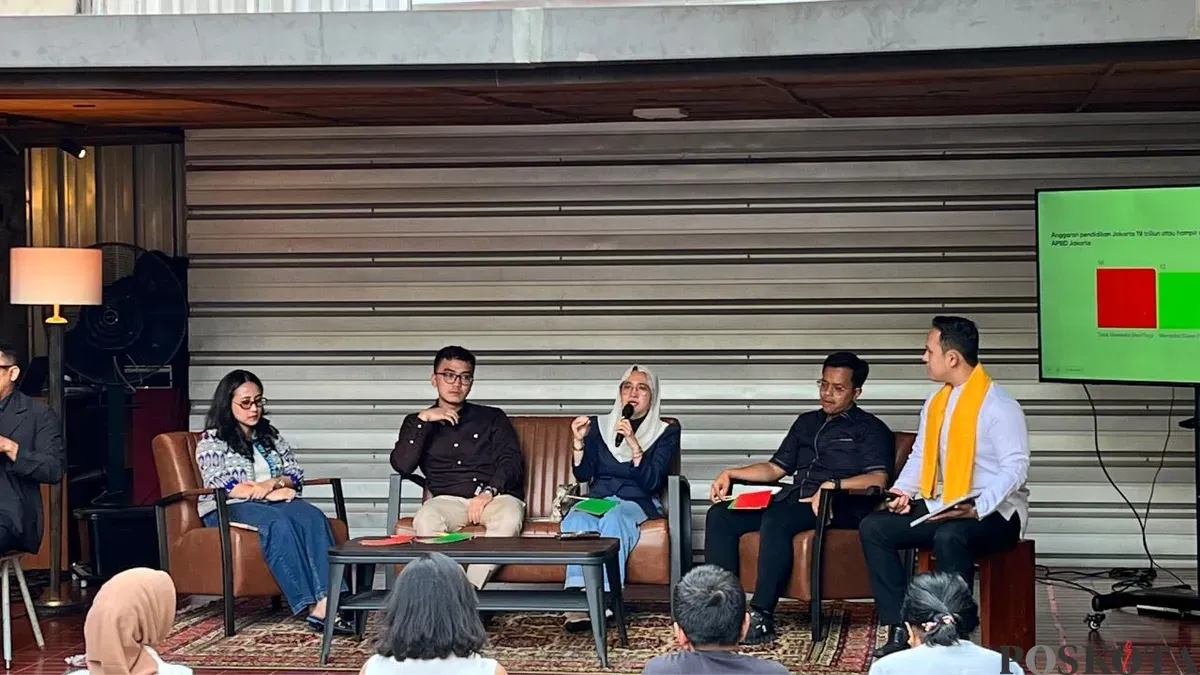 ara Anggota DPRD DKI Jakarta saat berdiskusi dengan anak muda di Cikini, Jakarta Pusat, Sabtu, 28 Februari 2026. (Sumber: Poskota/M Tegar Jihad)