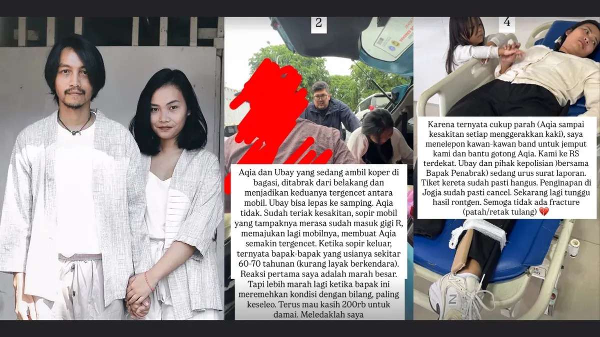 Istri Fiersa Besari ditabrak mobil (Sumber: Instagram/@fiersabesari)