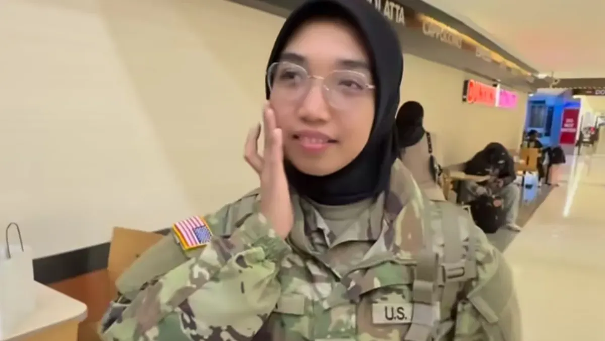 Seorang wanita Indonesia dikabarkan bergabung menjadi tentara AS. (Sumber: Instagram/@bubda_kesidaa)