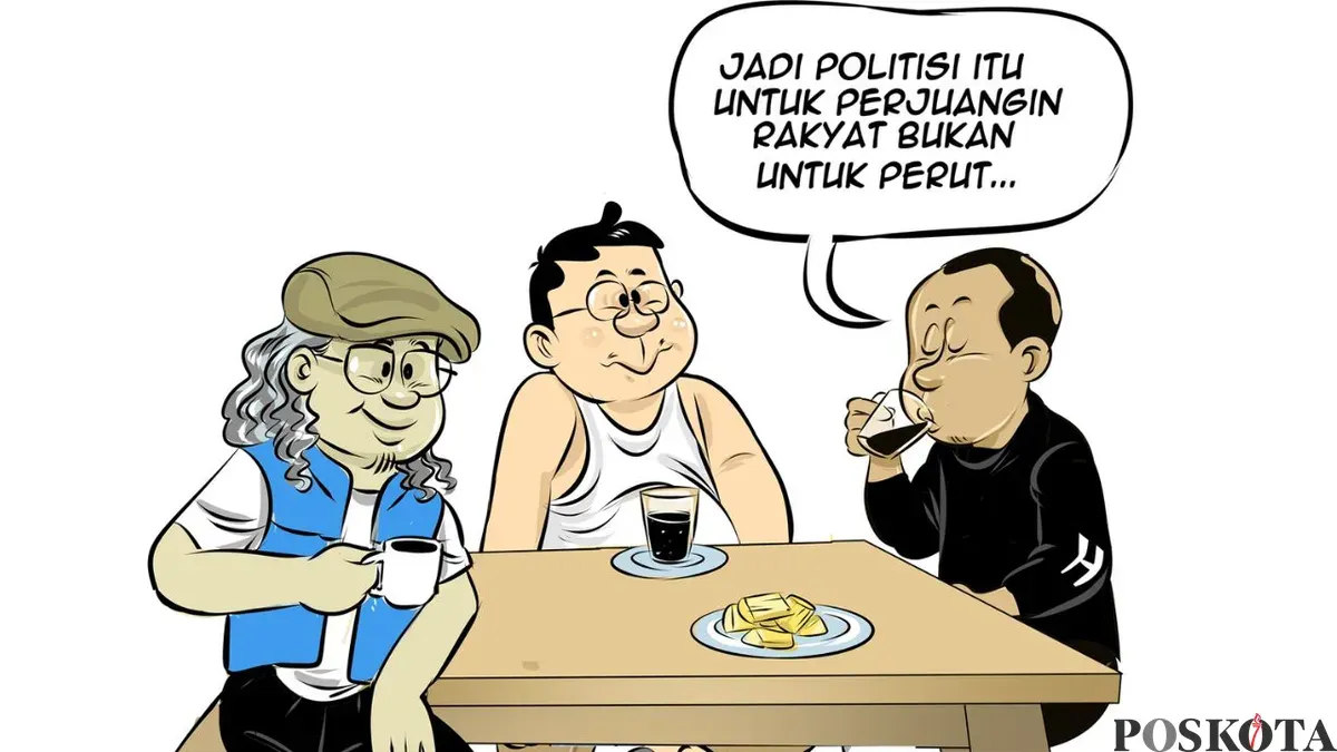 Obrolan Warteg tentang Sandiaga Uno mengklaim politik bukan ladang mencari uang. (Sumber: Poskota/Arif Setiadi)