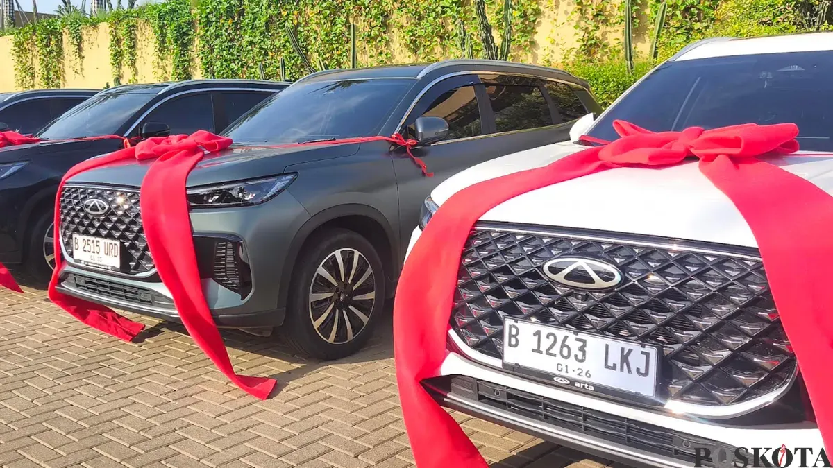 Seremoni penyerahan 5000 ribu unit TIGGO Series CSH ke konsumen Indonesia (Sumber: Poskota/Erwan Hartawan)