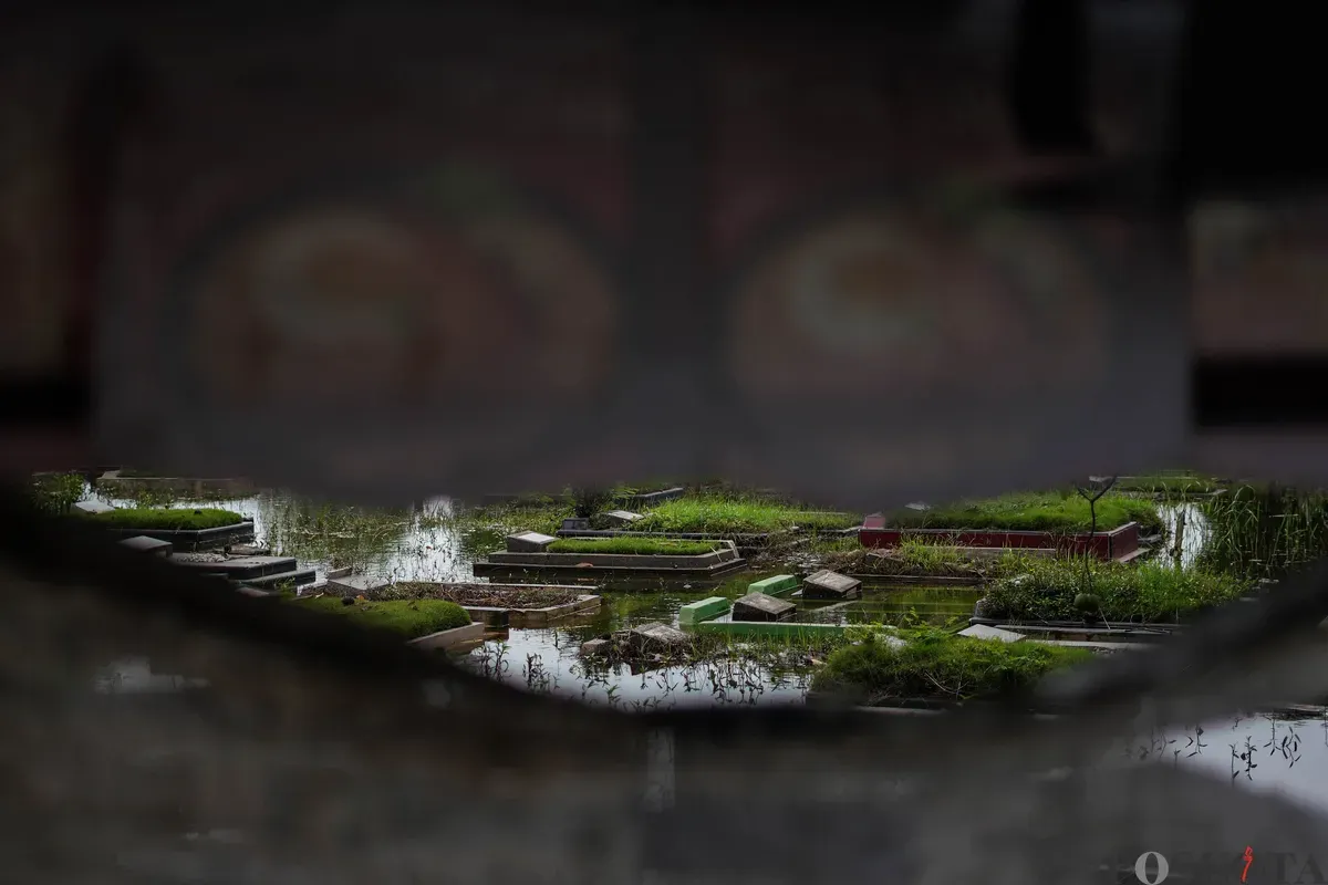 Sejumlah makam terendam banjir di Tempat Pemakaman Umum (TPU) Semper, Jakarta Utara, Selasa, 27 Januari 2026. (Sumber: Poskota/Bilal Nugraha Ginanjar)