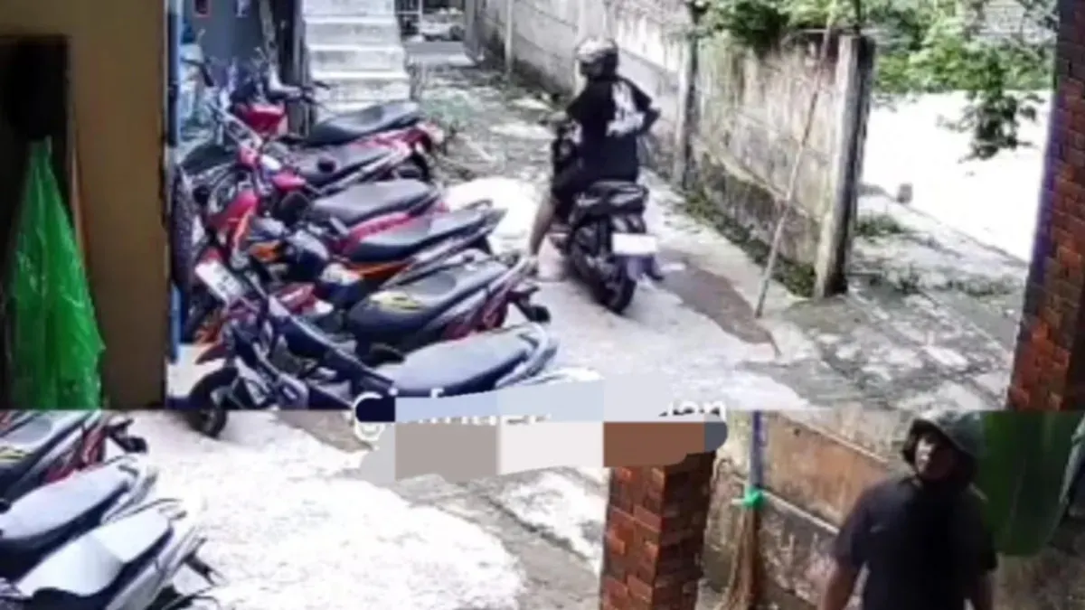 Aksi curanmor di wilayah Kebon Jeruk, Jakarta Barat, Senin, 1 Juni 2026. (Sumber: Istimewa)
