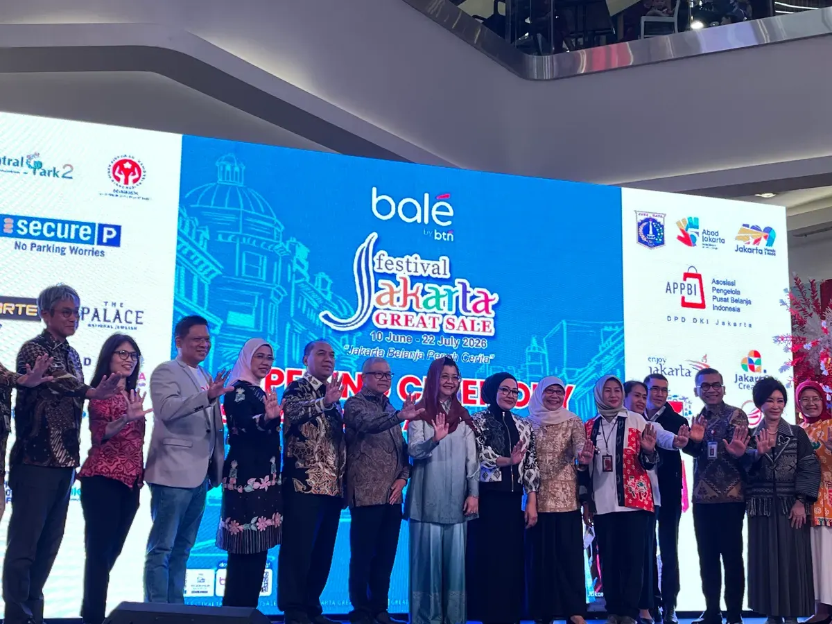 Festival Jakarta Great Sale (FJGS) 2026 resmi dibuka oleh Sekretaris Daerah DKI Jakarta, Uus Kuswanto, di Mal Central Park, Jakarta Barat, Rabu (10/6/2026). (Sumber: Poskota | Foto: Pandi Ramedhan)