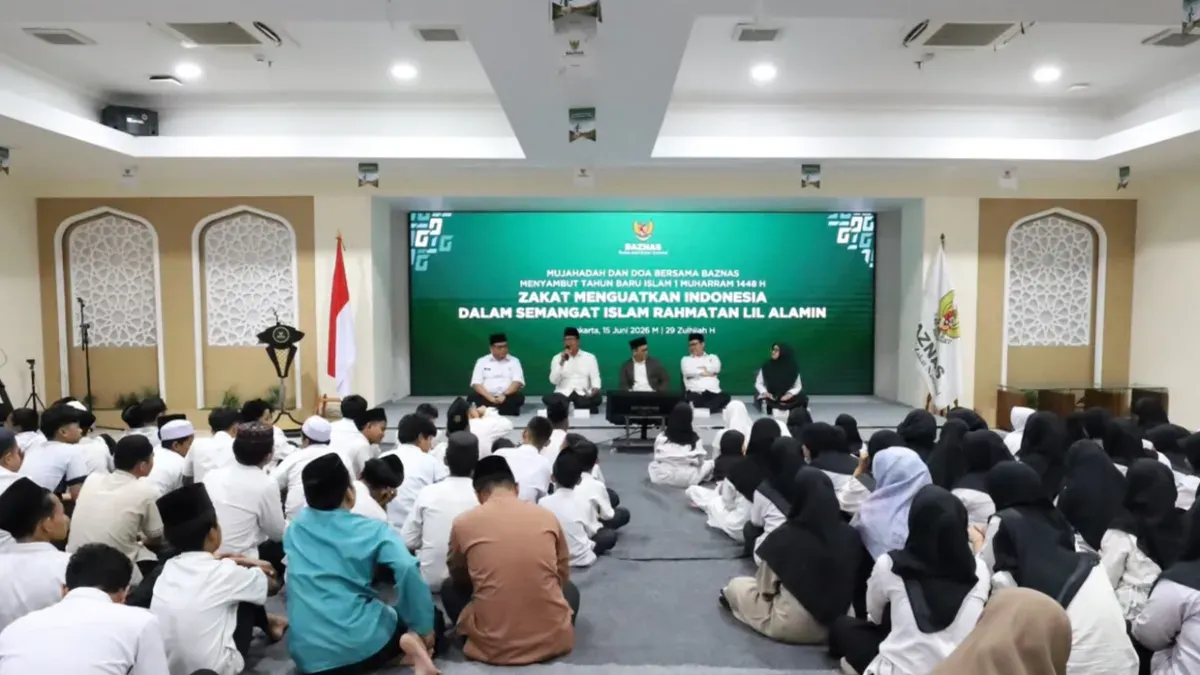 BAZNAS RI menyambut Tahun Baru Islam 1 Muharram 1448 H bertema “Zakat Menguatkan Indonesia”, Senin, 15 Juni 2026. (Sumber: Istimewa)
