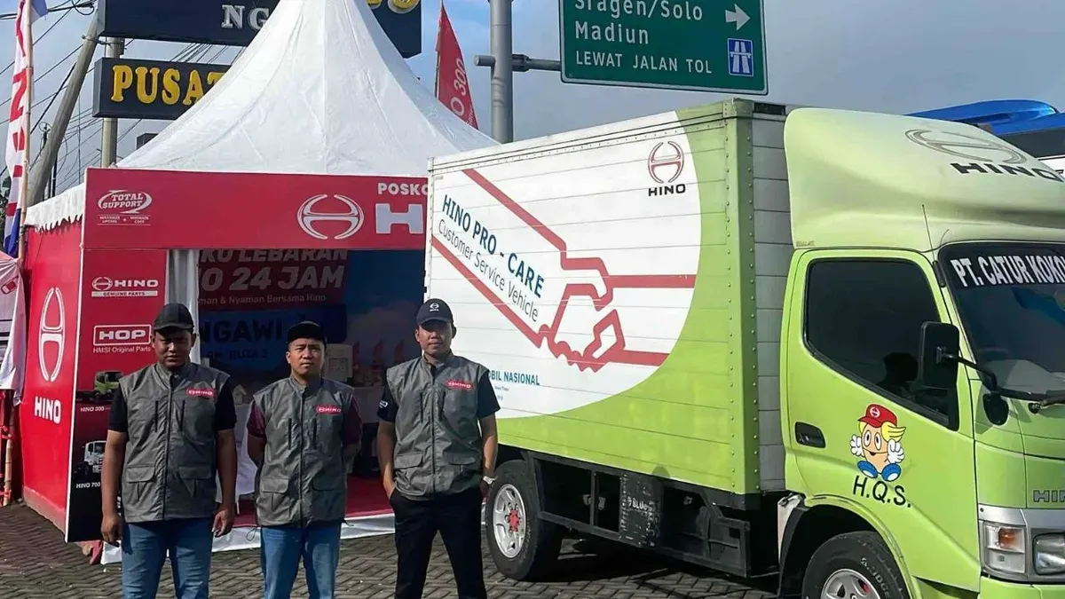 Hino menyiagakan 18 Posko Lebaran 2026 di jalur mudik Sumatra dan Jawa. (Sumber: Dok. Hino)