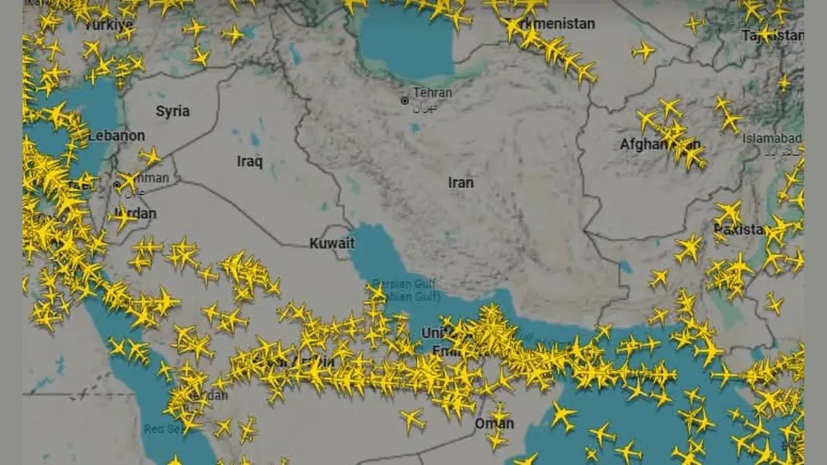 Konflik Iran vs AS-Israel memanas, 7 negara tutup wilayah udara dan ribuan penerbangan batal. (Sumber: X/@DambaanA)