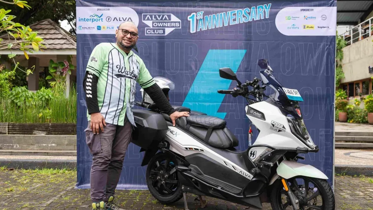 Salah seorang anggota Alva Owners Club saat perayaan hari jadi setahun. (Sumber: Dok. Alva)