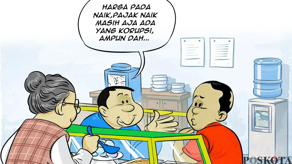 Obrolan warteg hari ini. (Sumber: Poskota/Arif Setiadi)